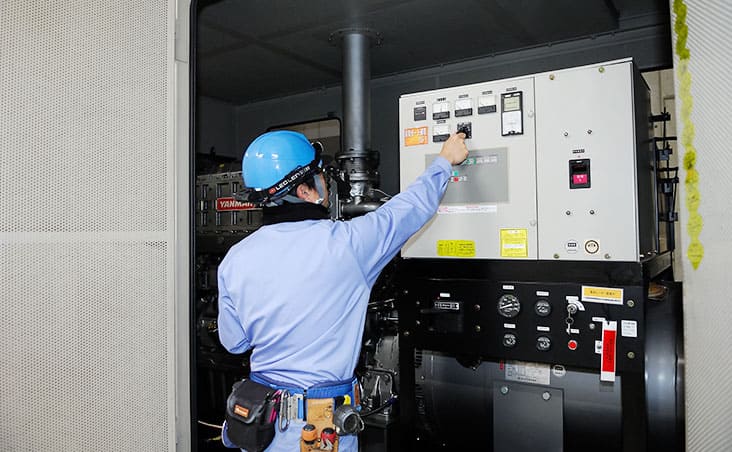 非常用発電機の点検