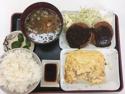 にしな-メンチカツだし巻き定食